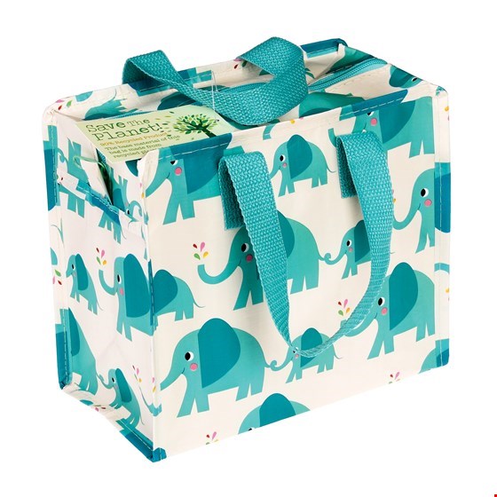 Elephant Print Lunchbag from Recycled Bottles